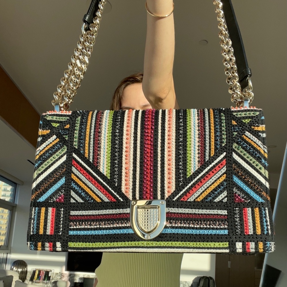 DIOR. Diorama Leather Handbag.